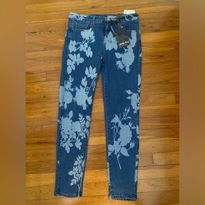Brand new floral print jeans